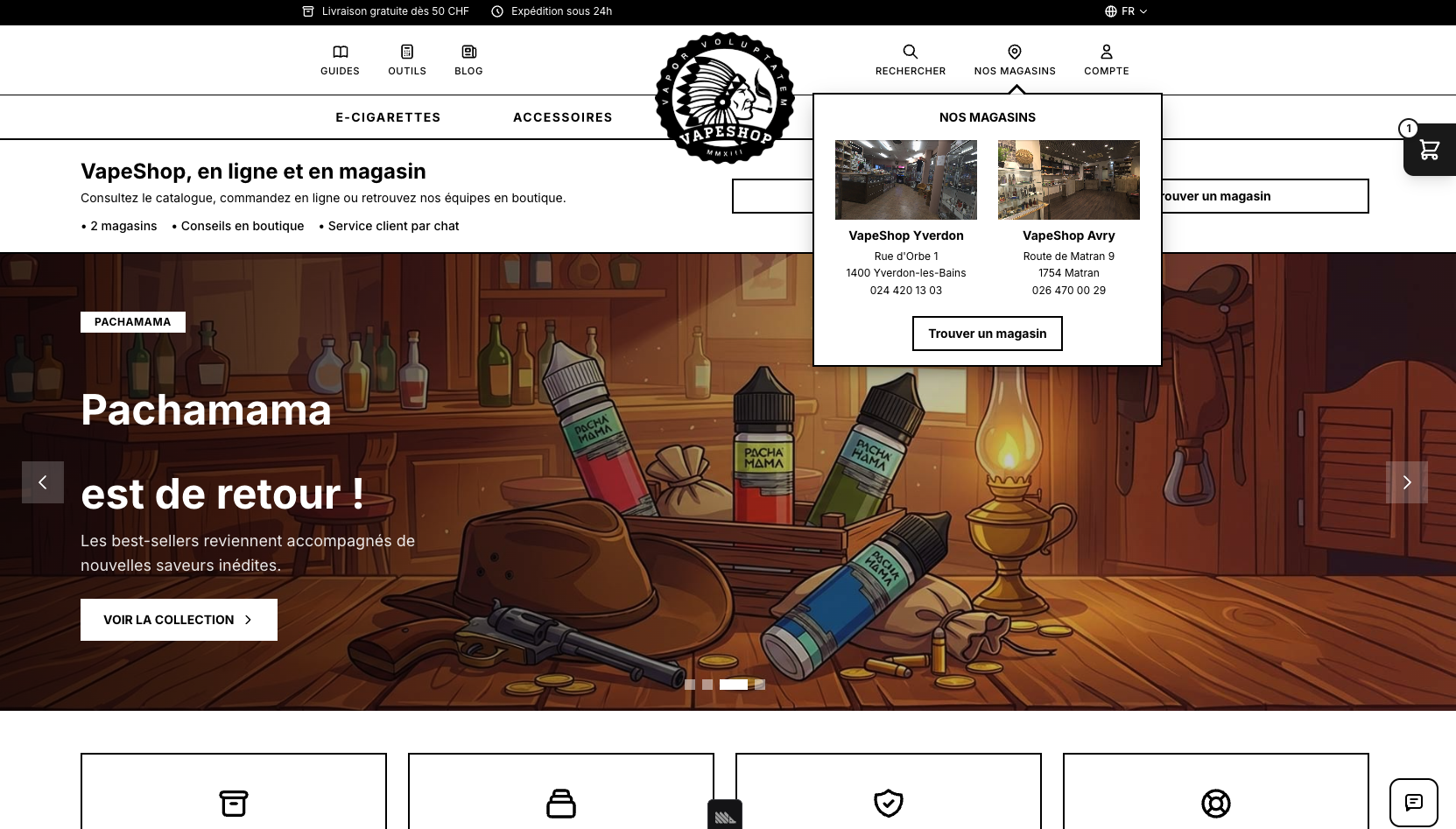 Boutique en ligne VapeShop